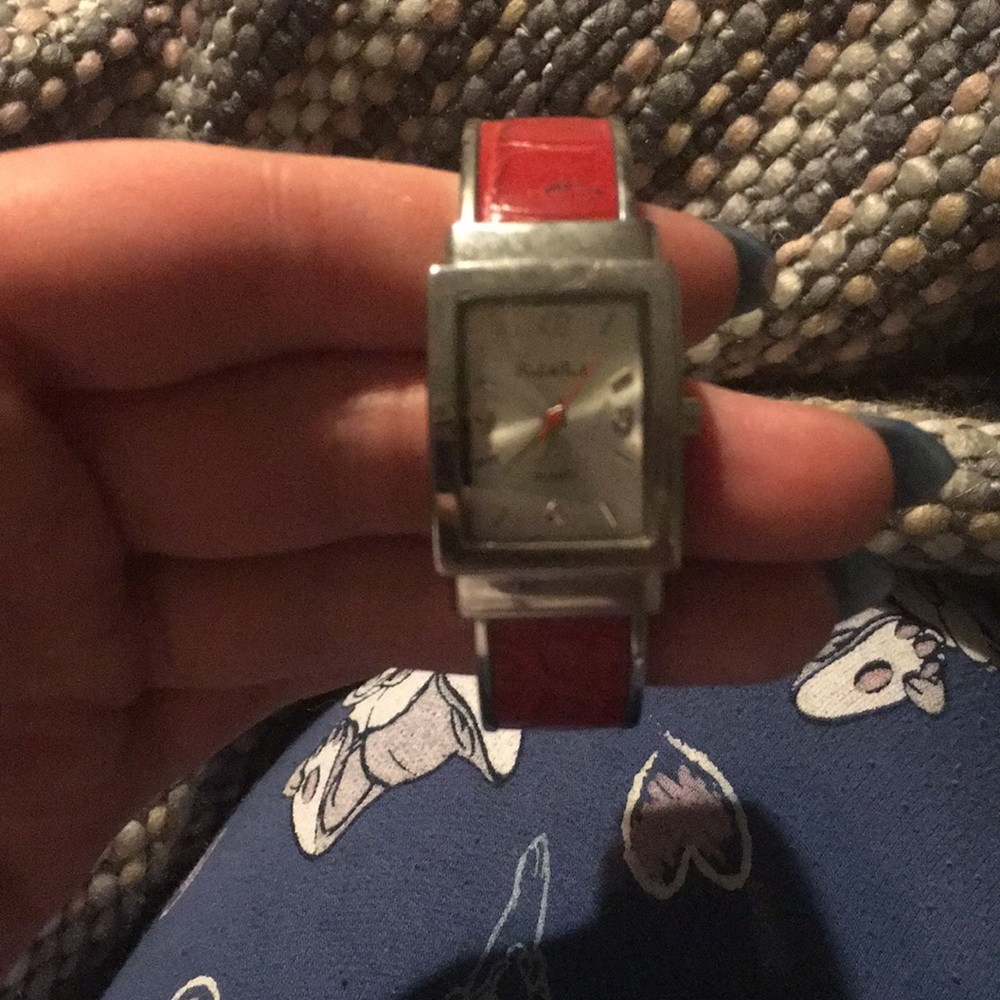 Red cuff watch